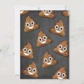 Einladung von Emoji Party Pooper Birthay (Rückseite)