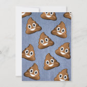 Einladung von Emoji Party Pooper Birthay (Rückseite)