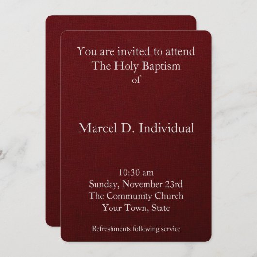 Einladung von Erwachsenen (Vorne/Hinten)