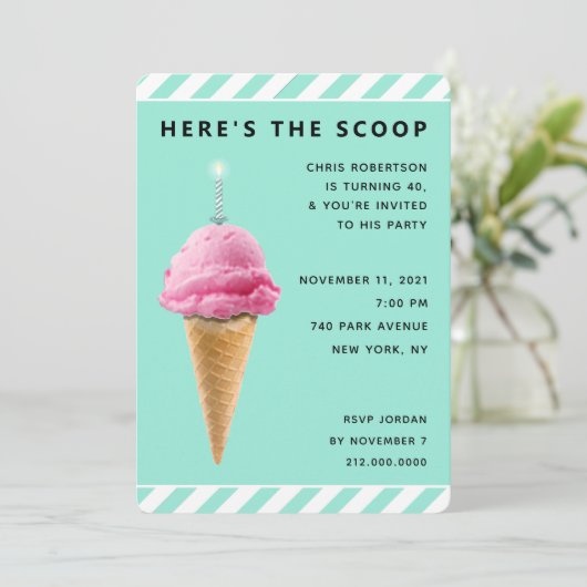 Einladung von Erwachsenen zum Geburtstag (Stehend Vorderseite)