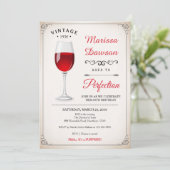 Einladung von Erwachsenen zum Geburtstag / Weinein (Stehend Vorderseite)