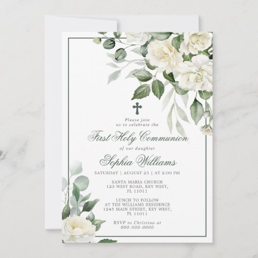 Einladung von Eukalyptus White (Vorderseite)