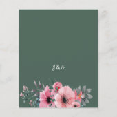 Einladung von Eukalyptusblättern zum Hochzeitsfeie Flyer (Hinten)