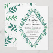 Einladung von Evergreen Wedding (Vorne/Hinten)