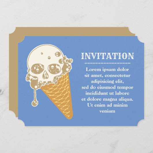 Einladung von Evil Ice Cream Cone (Vorne/Hinten)