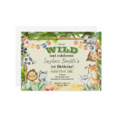 Einladung von exotischen Wildtieren zum Geburtstag (Vorderseite/Rückseite Beispiel)