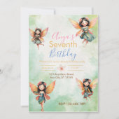 Einladung von Fairy Birthday (Vorderseite)