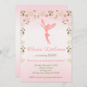 Einladung von Fairy Birthday - Zaubergarten der Fe (Vorne/Hinten)