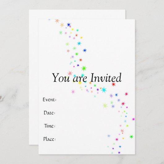 Einladung von Fairy Dust (Vorne/Hinten)