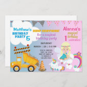 Einladung von Fairy- und Baukastengeschwistern. (Vorne/Hinten)