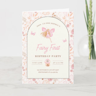 Einladung von Fairy zum ersten Geburtstag, Garten