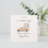 Einladung von Fall Pumpkin Baby Dusche mit eigener (Stehend Vorderseite)