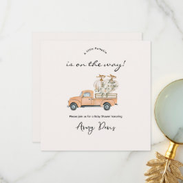 Einladung von Fall Pumpkin Baby Dusche mit eigener