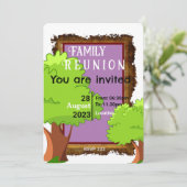 Einladung von Familienbaum (Stehend Vorderseite)