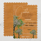 Einladung von Familienbaum (Vorne/Hinten)