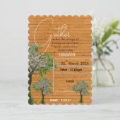 Einladung von Familienbaum (Stehend Vorderseite)