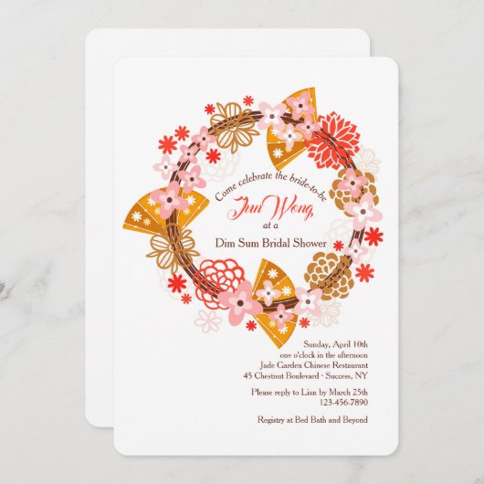 Einladung von Fans und Blume (Vorne/Hinten)