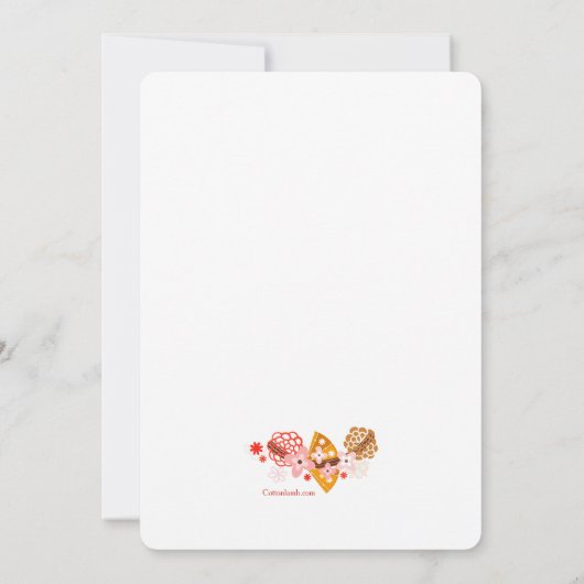 Einladung von Fans und Blume (Rückseite)