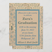 Einladung von Fawn Tone Abschluss (Vorne/Hinten)