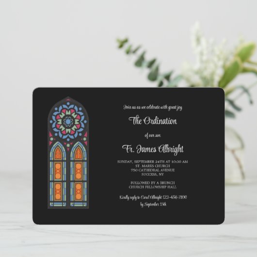 Einladung von Festglaspriester (Stehend Vorderseite)