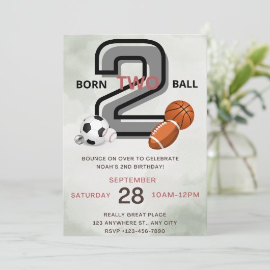 Einladung von Fête d'anniversaire (Stehend Vorderseite)