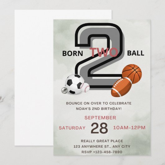 Einladung von Fête d'anniversaire (Vorne/Hinten)