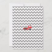 Einladung von Feuerwagen Babydusche (Rückseite)
