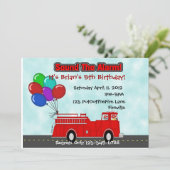 Einladung von Feuerwehrfahrzeugen (Stehend Vorderseite)