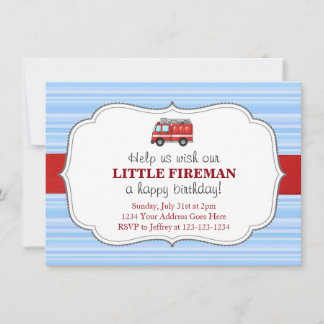 Einladung von Feuerwehrfahrzeugen zum Geburtstag
