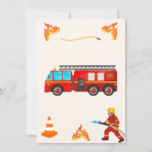 Einladung von Feuerwehrfahrzeugen zum Geburtstag (Rückseite)