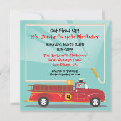 Einladung von Feuerwehrfahrzeugen zum Geburtstag (Vorderseite)