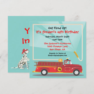 Einladung von Feuerwehrfahrzeugen zum Geburtstag