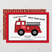 Einladung von Feuerwehrfahrzeugen zur Geburtstagsp (Vorne/Hinten)