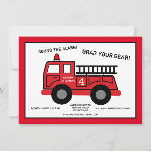 Einladung von Feuerwehrfahrzeugen zur Geburtstagsp