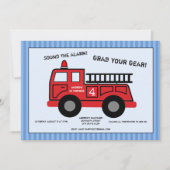 Einladung von Feuerwehrfahrzeugen zur Geburtstagsp (Vorderseite)