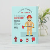 Einladung von Feuerwehrleuten und Ausrüstungen (Stehend Vorderseite)