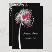 Einladung von Feuerwerkskörper und Herzbaum (Vorne/Hinten)