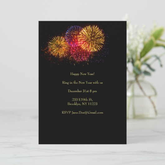 Einladung von Feuerwerkskörpern (Stehend Vorderseite)