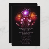 Einladung von Feuerwerkskörpern (Vorne/Hinten)