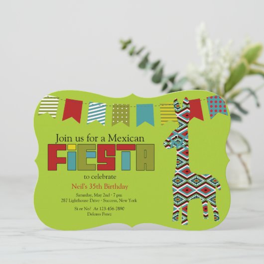 Einladung von Fiesta Burro (Stehend Vorderseite)