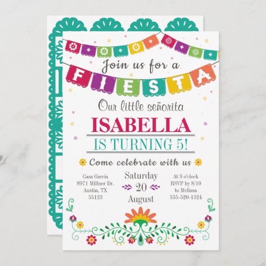 Einladung von Fiesta - Einladung zum Geburtstag al (Vorne/Hinten)