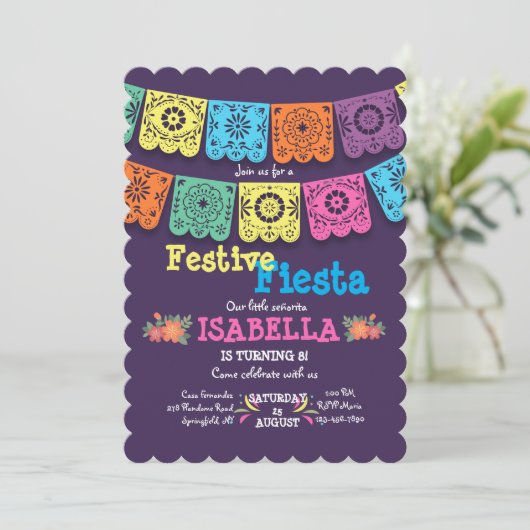 Einladung von Fiesta Flags (Stehend Vorderseite)