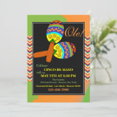 Einladung von Fiesta Maracas (Stehend Vorderseite)