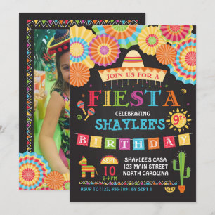 Einladung von Fiesta zum Geburtstag mit Foto