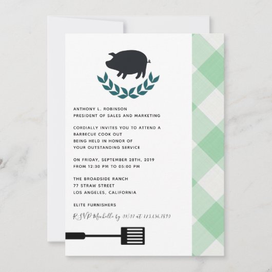 Einladung von Firmengrills (Vorderseite)