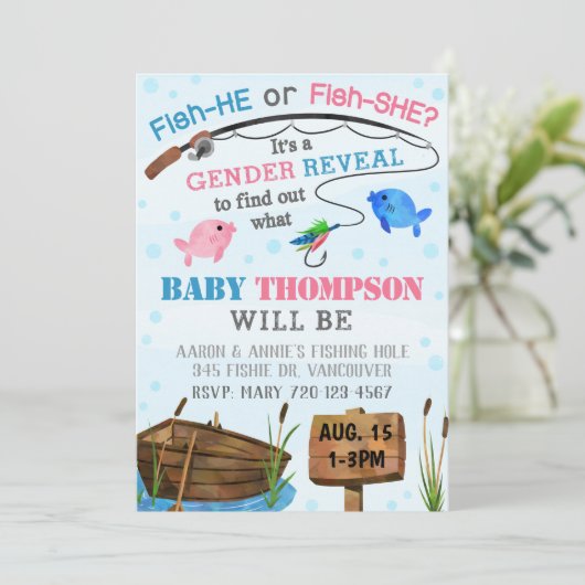 Einladung von Fisch und Fisch-HE (Stehend Vorderseite)