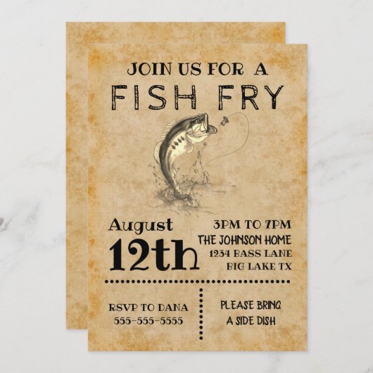 Einladung von Fischen (Vorne/Hinten)