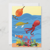 Einladung von Fischen zu einem Geburtstag (Rückseite)