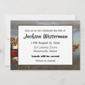 Einladung von Fischerbooten im Hafen (Rückseite)