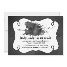 Einladung von fliegenden Hexen-Halloween-Partys